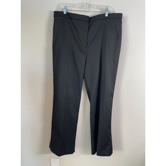 Ann Taylor Womens Plus 18 Sophia Black Dress Pants Side Tuxedo Striped Trousers - Picture 1 of 10